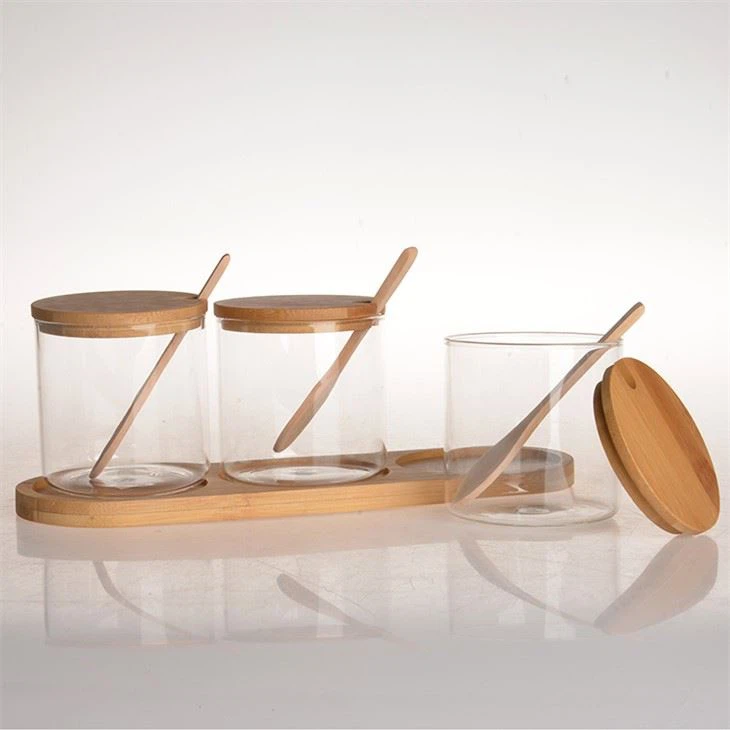 Qopqoqli 3 ta ziravorlar uchun idishlar