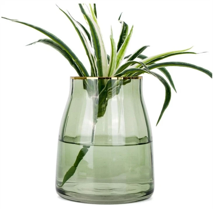 Simple Green Glass Vase