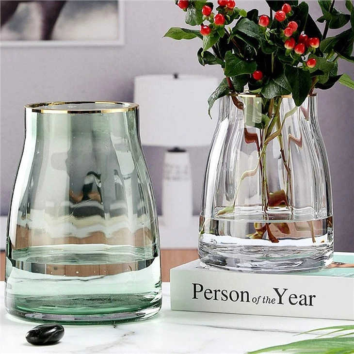 Simple Green Glass Vase