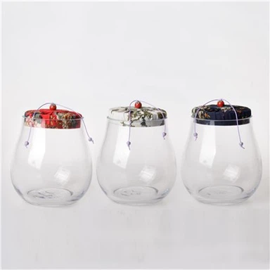 Xitoy uslubidagi qopqoqli shisha idish