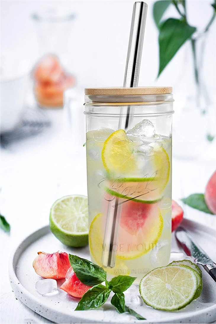 Mason Jar With Lids And Straws