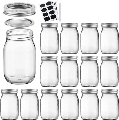 Havo o'tkazmaydigan qopqoqli 500ml mason bankalari